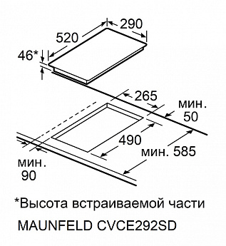 картинка Варочная панель Maunfeld CVCE292SDBK 